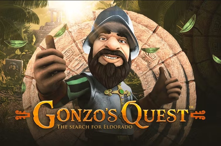 Ilustração do personagem de Gonzo Pizarro, do famoso jogo de slot, Gonzo's Quest Slot